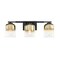 Designers Fountain Gatsby 24 in. 3-Light Matte Black Vanity Light with Gold Ombre Shades for Bathrooms D306M-3B-MB - alternate 1